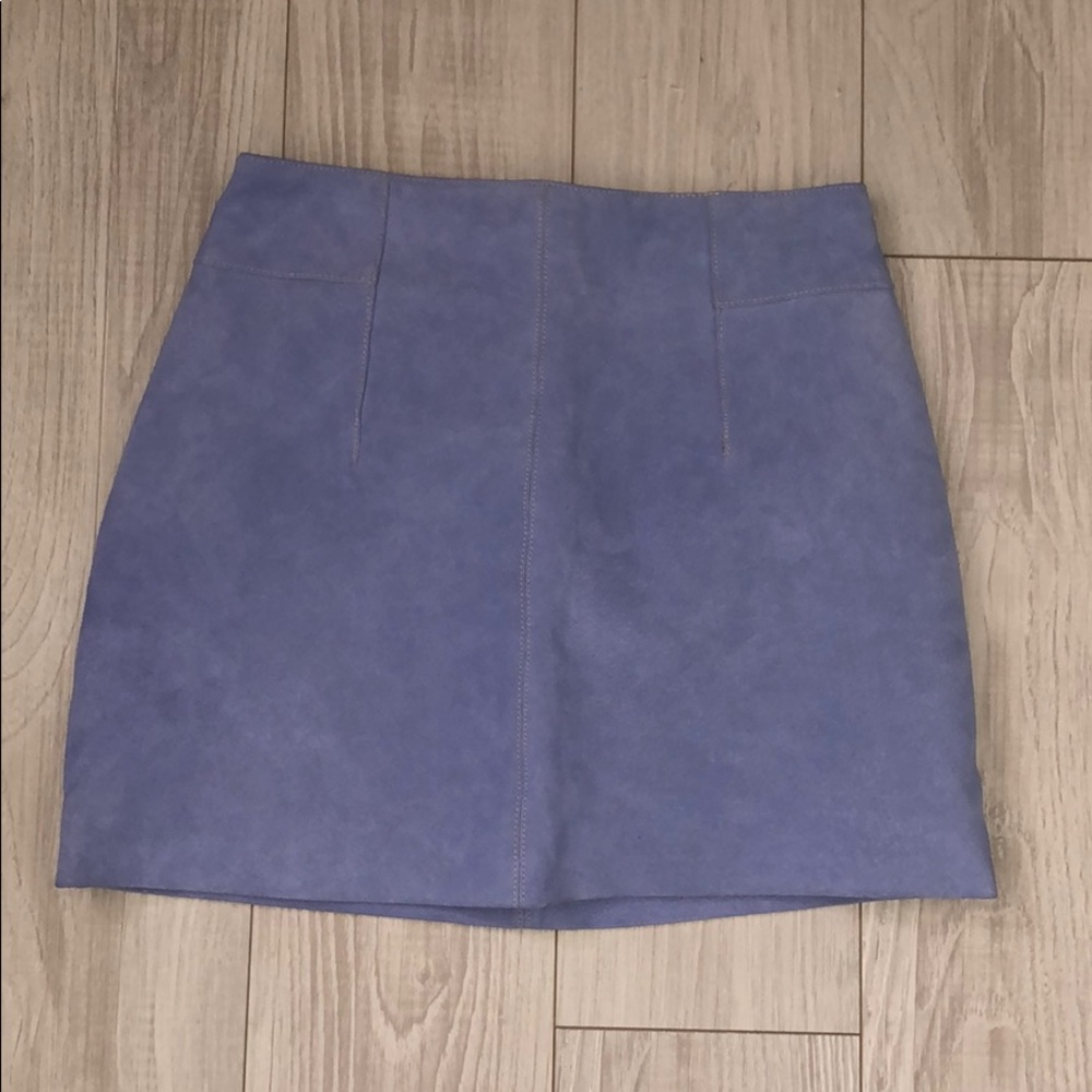 Real suede material skirt